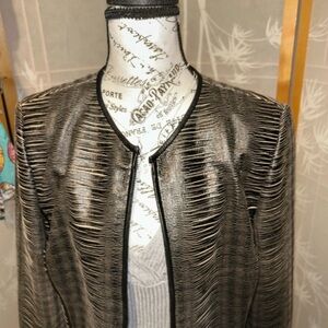 Elegant Metallic Women's Blazer
